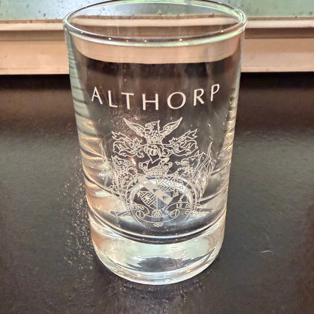 Althorp coat of arms shot glass